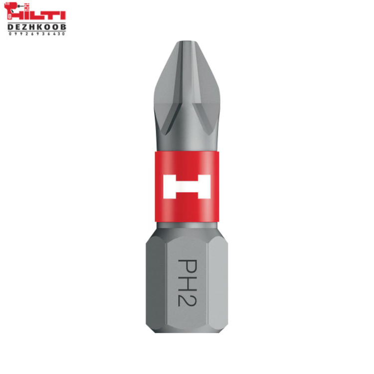 سرپیچ گوشتی بیت چهارسو 2.5 سانتی PH2 هیلتی مدل S-B PH2 25/1" T