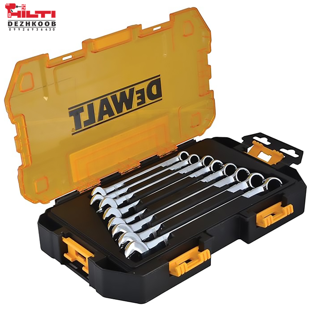 ست آچار یک سر تخت یک سر رینگ ۸ عددی دیوالت مدل DWMT738101