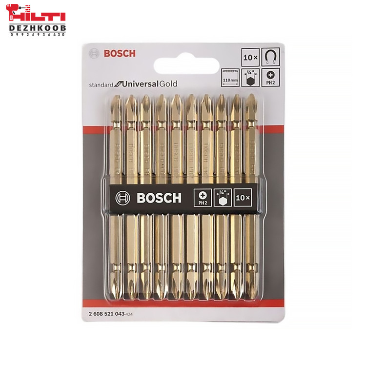 سرپیچ گوشتی بیت دوسر چهارسو 11 سانتی PH2 بوش مدل 2608521043